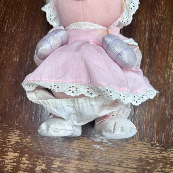 Vintage 1987 Worlds Of Wonder Baby Miss Piggy Little Boppers Plush Doll Pink Dre - Picture 3 of 16
